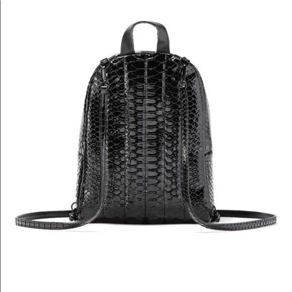 Victoria’s Secret black luxe python mini backpack - Picture 6 of 12